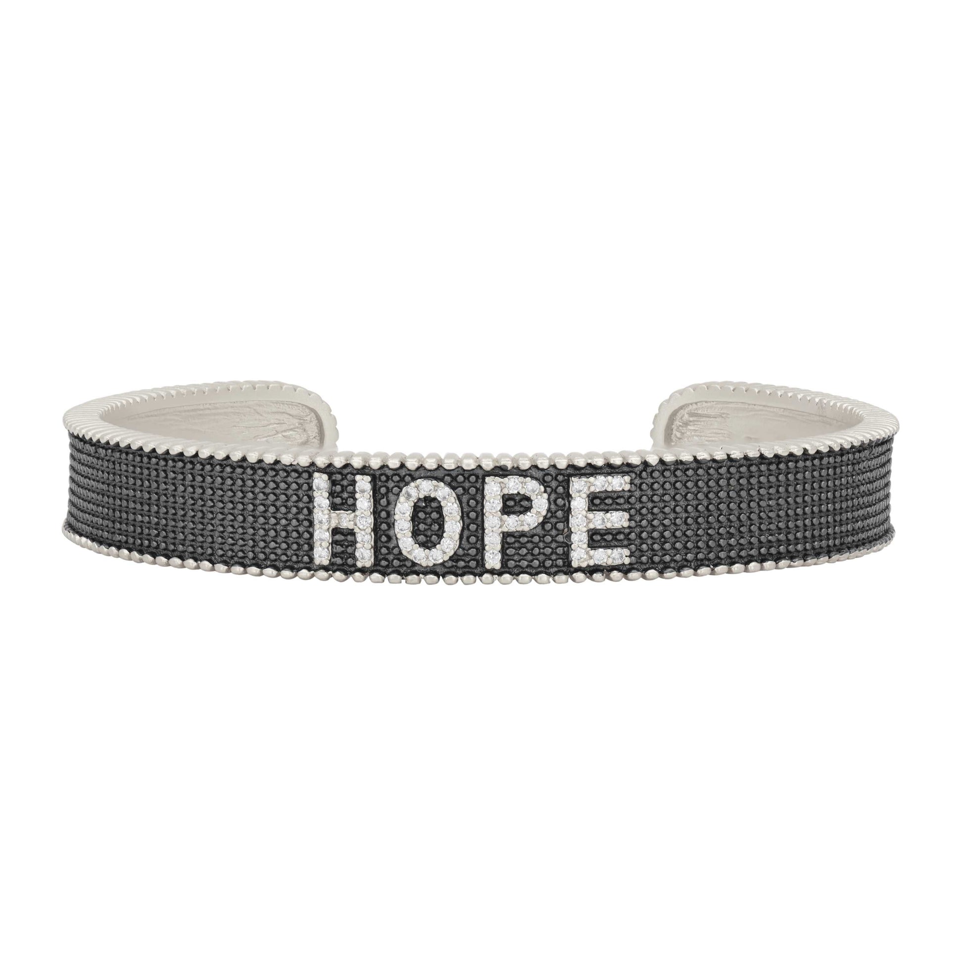 SilverandBlack Hope Cuff Women of Strength BRACELET