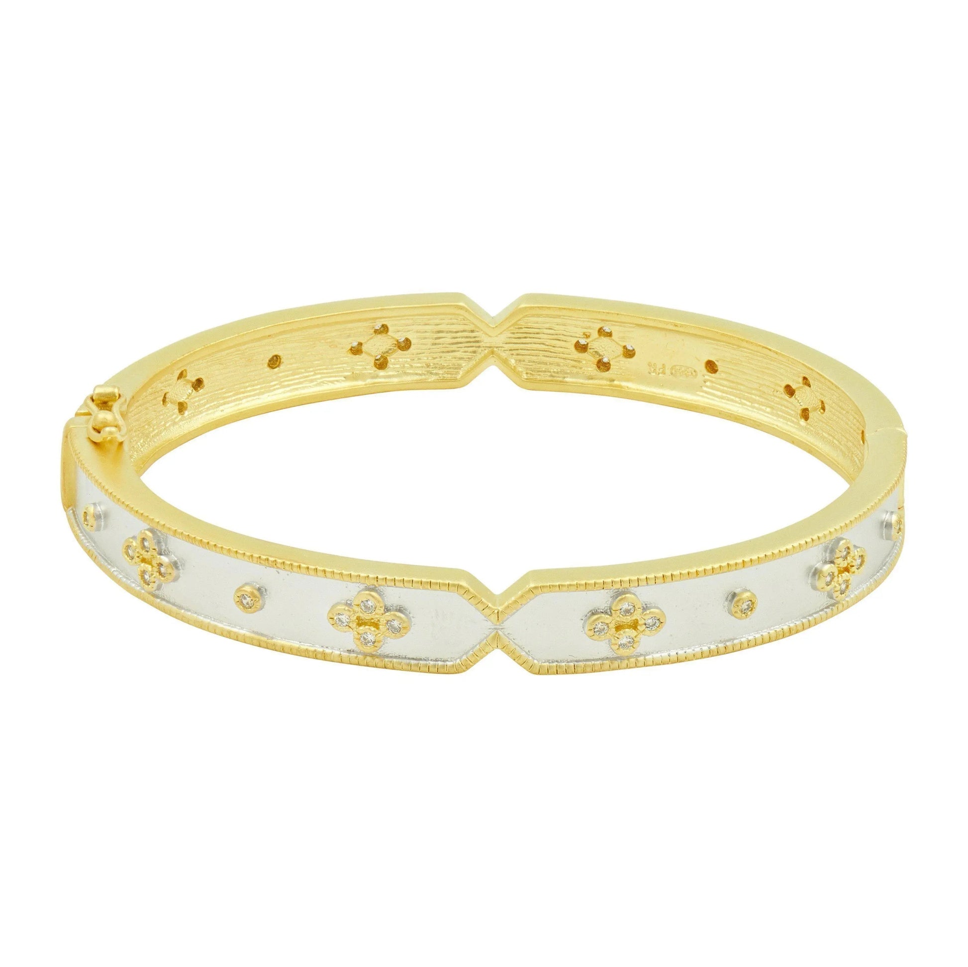 Visionary Fusion Clover Hinge Bangle - FREIDA ROTHMAN