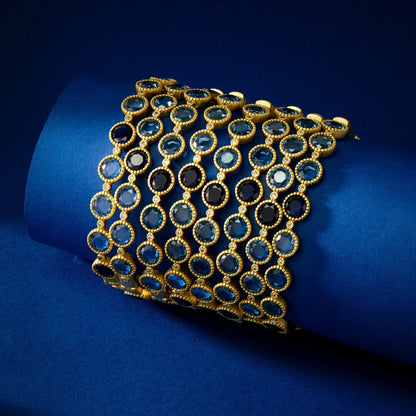  Imperial Blue Station Hinge Bangle Imperial Blue BRACELET