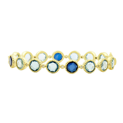 Station hinge bangle - imperial blue