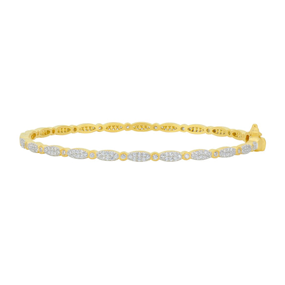  Marquise Pavé Thin Hinge Bangle FR Signature Reimagined BRACELET