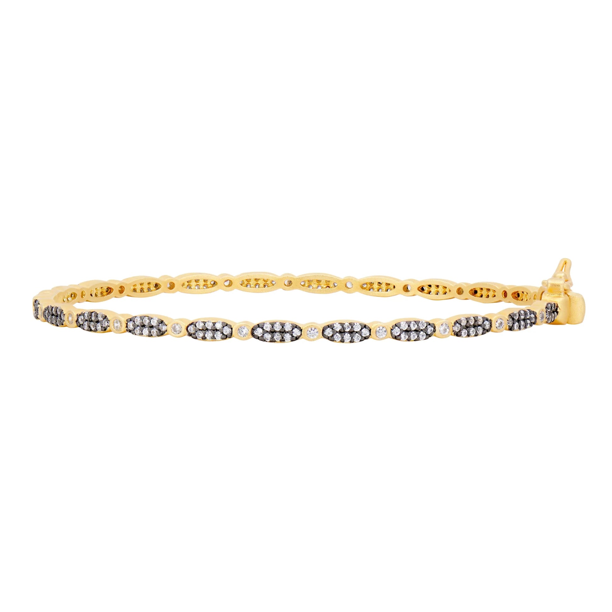 GoldBlack Marquise Pavé Thin Hinge Bangle Signature BRACELET