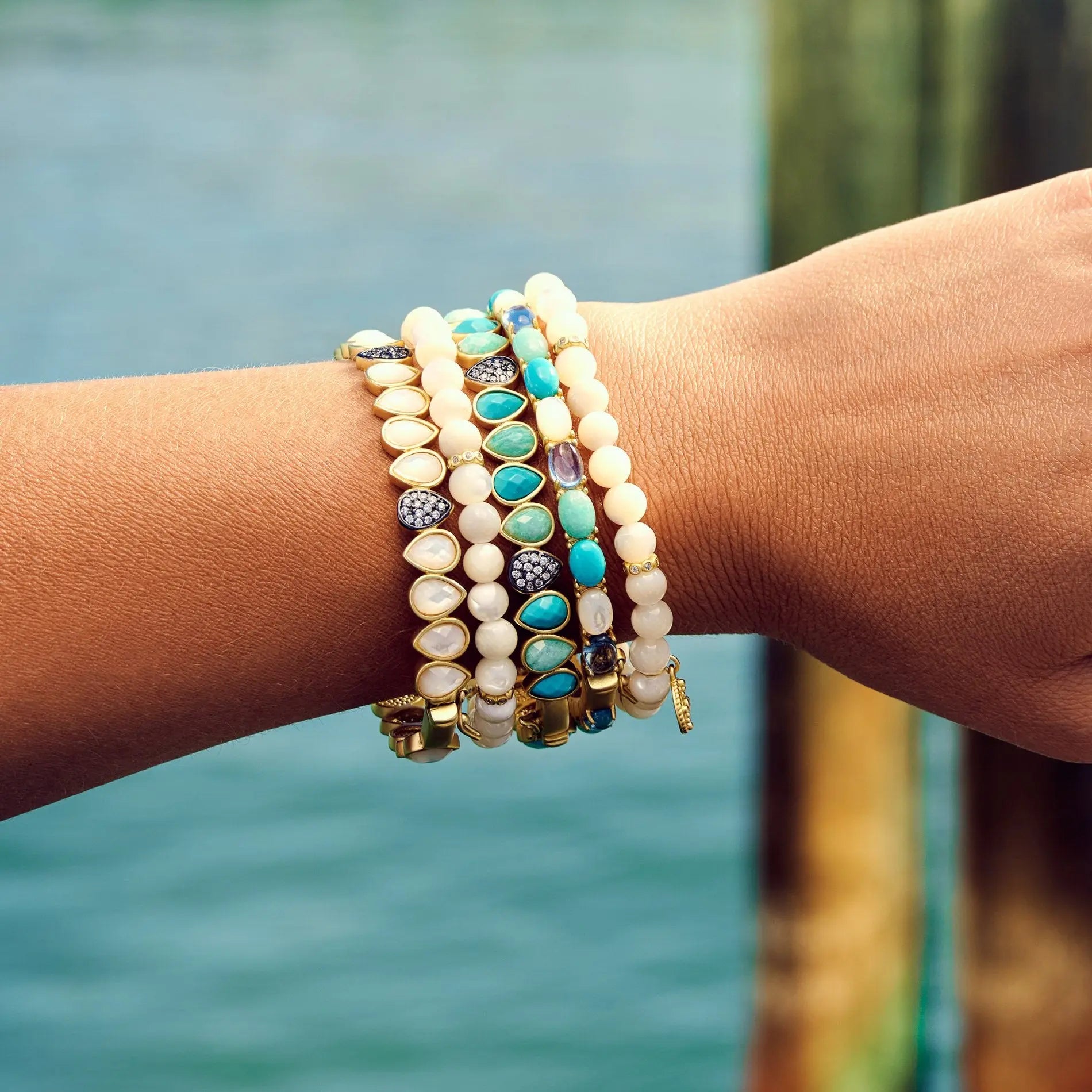  Matte Bead Stretch Bracelet Brooklyn Coast BRACELET