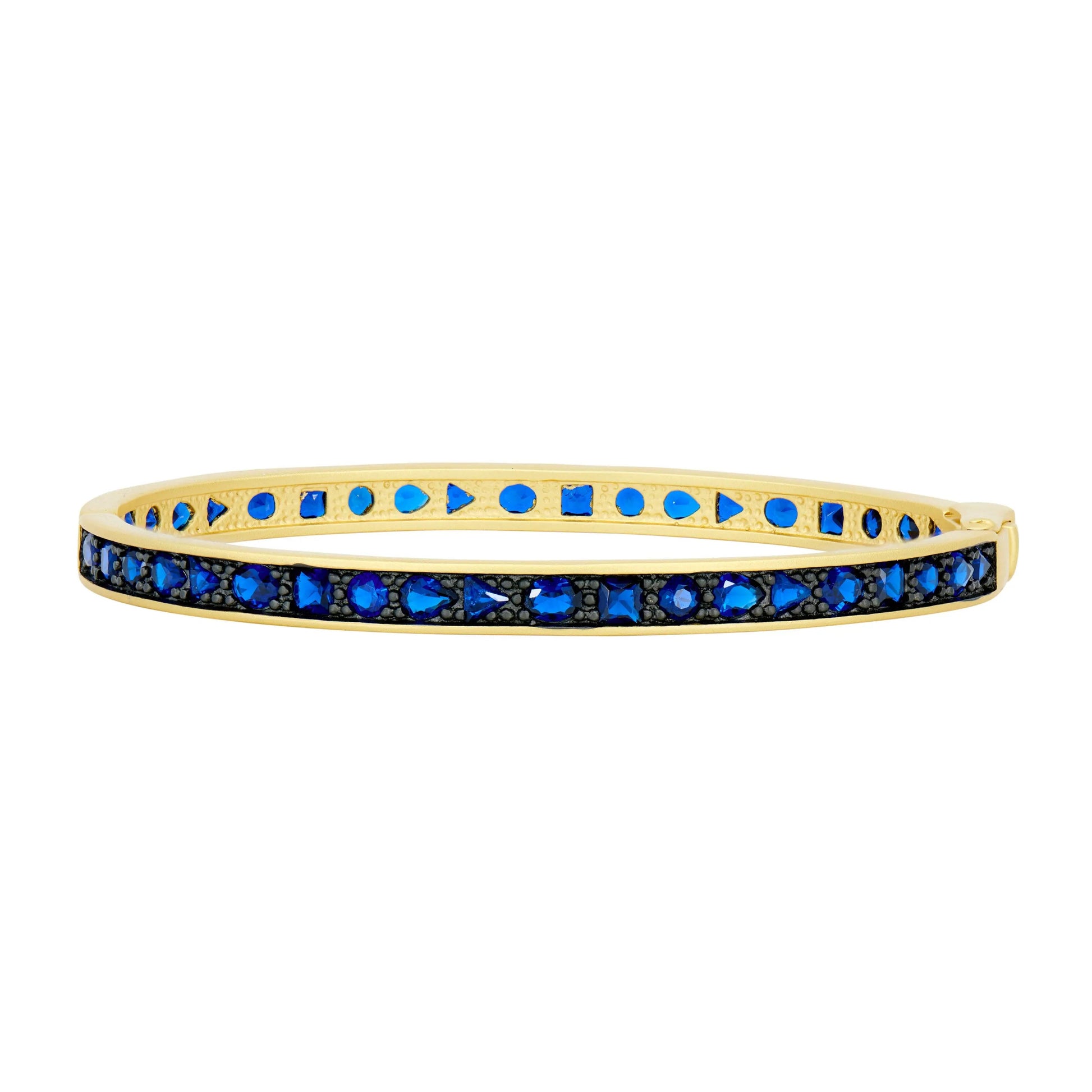  Multi-shaped Stone Hinge Bangle Midnight BRACELET