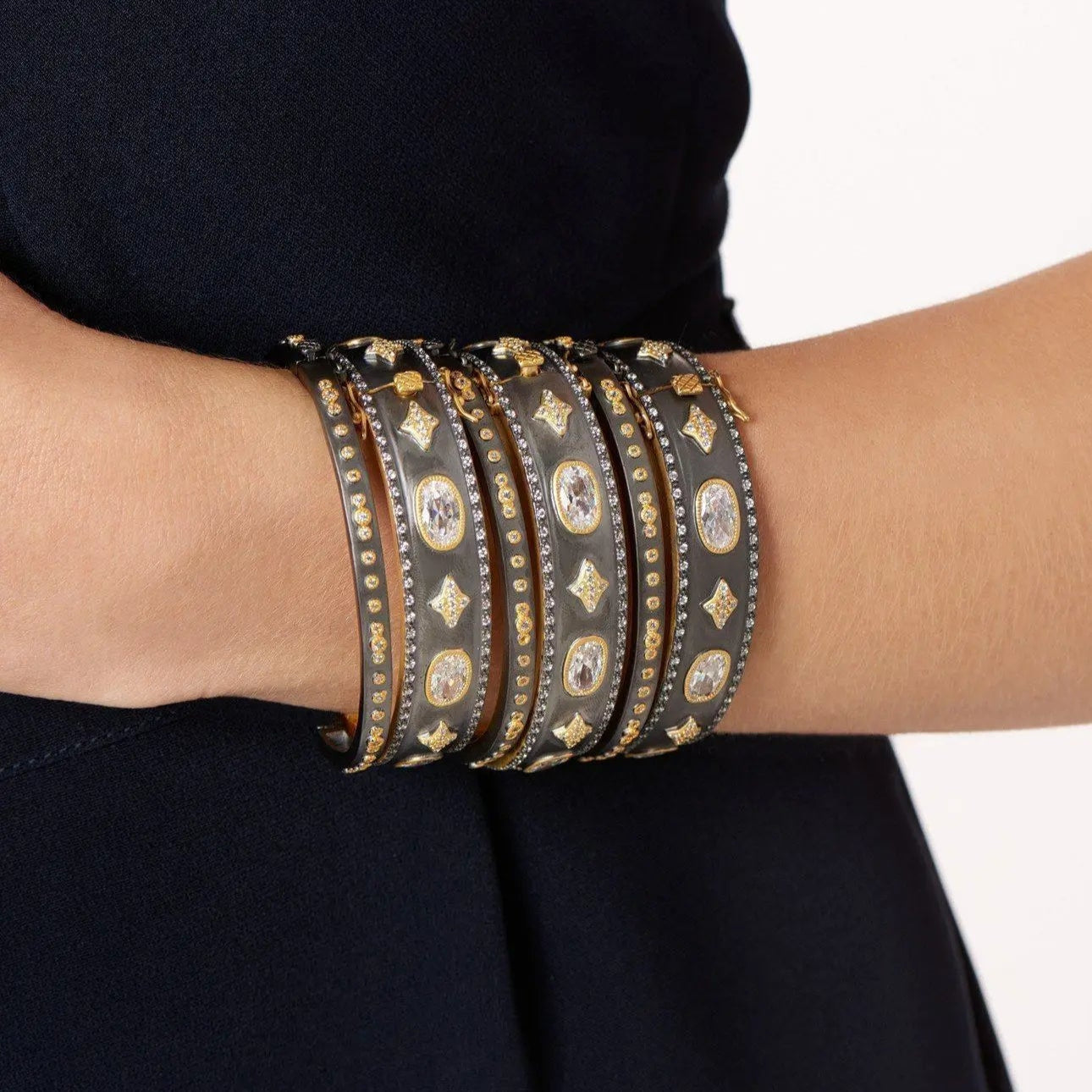 FREIDA ROTHMAN | Oh So Gorgeous Wide Hinge Bangle