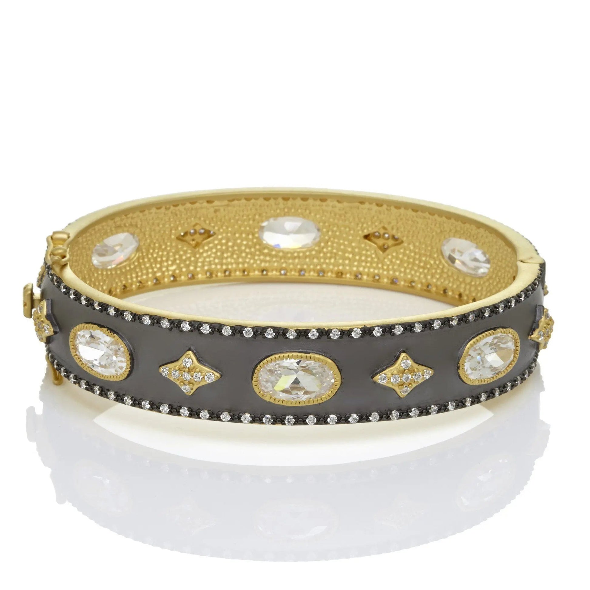 Signature Wide Hinge Bangle - FREIDA ROTHMAN