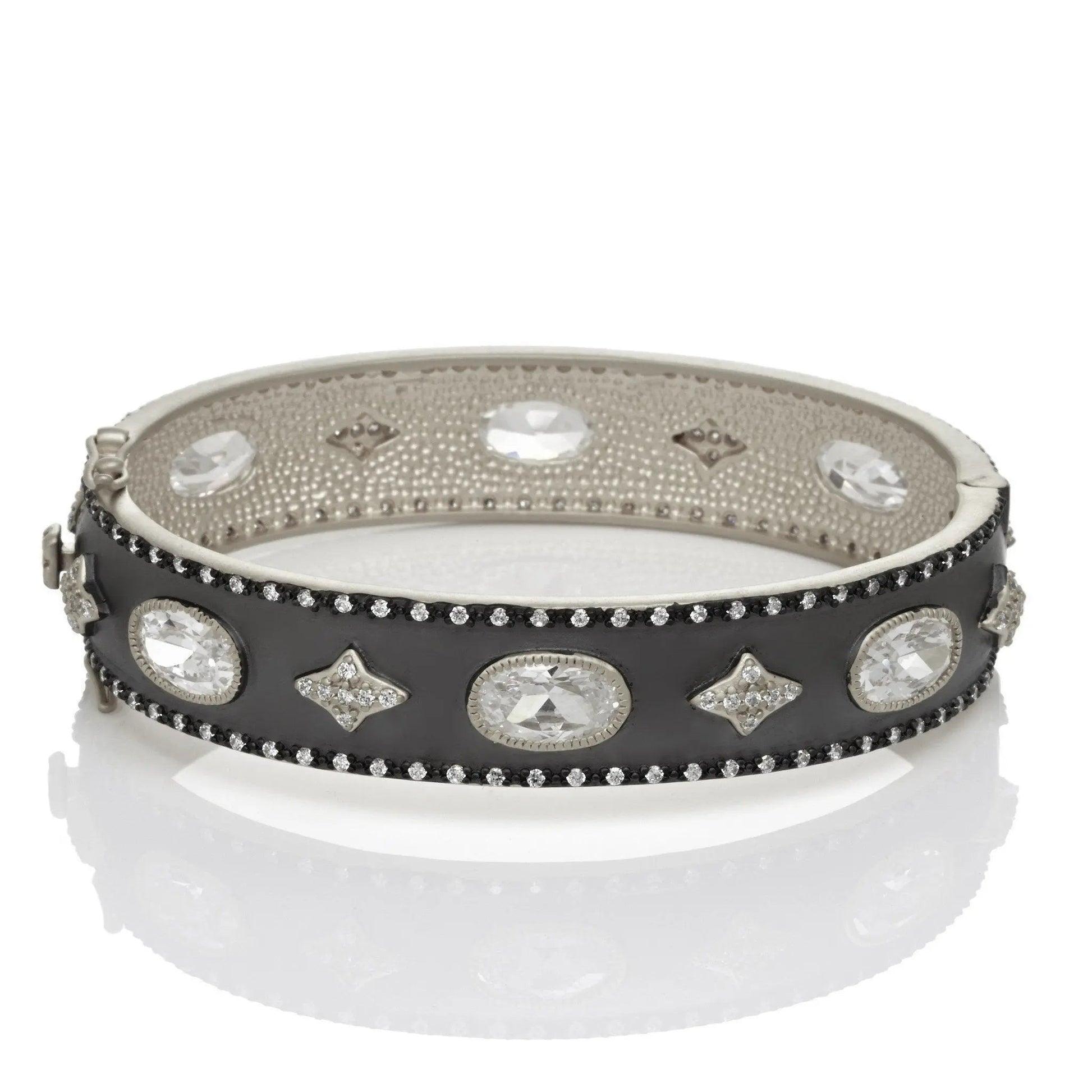 Silver OH SO GORGEOUS Wide Hinge Bangle Signature BRACELET