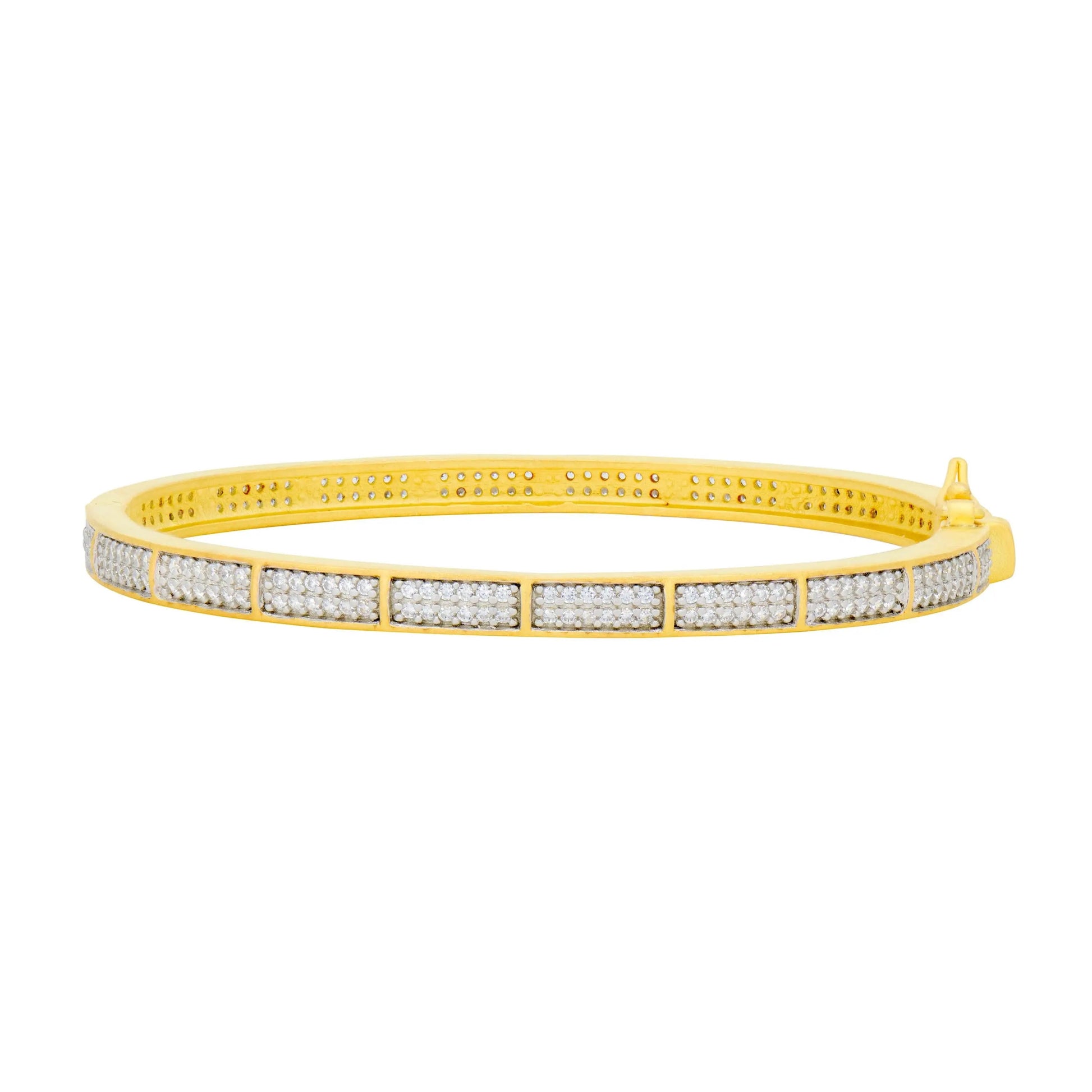 GoldSilver Pavé Hinge Bangle FR Signature Reimagined BRACELET