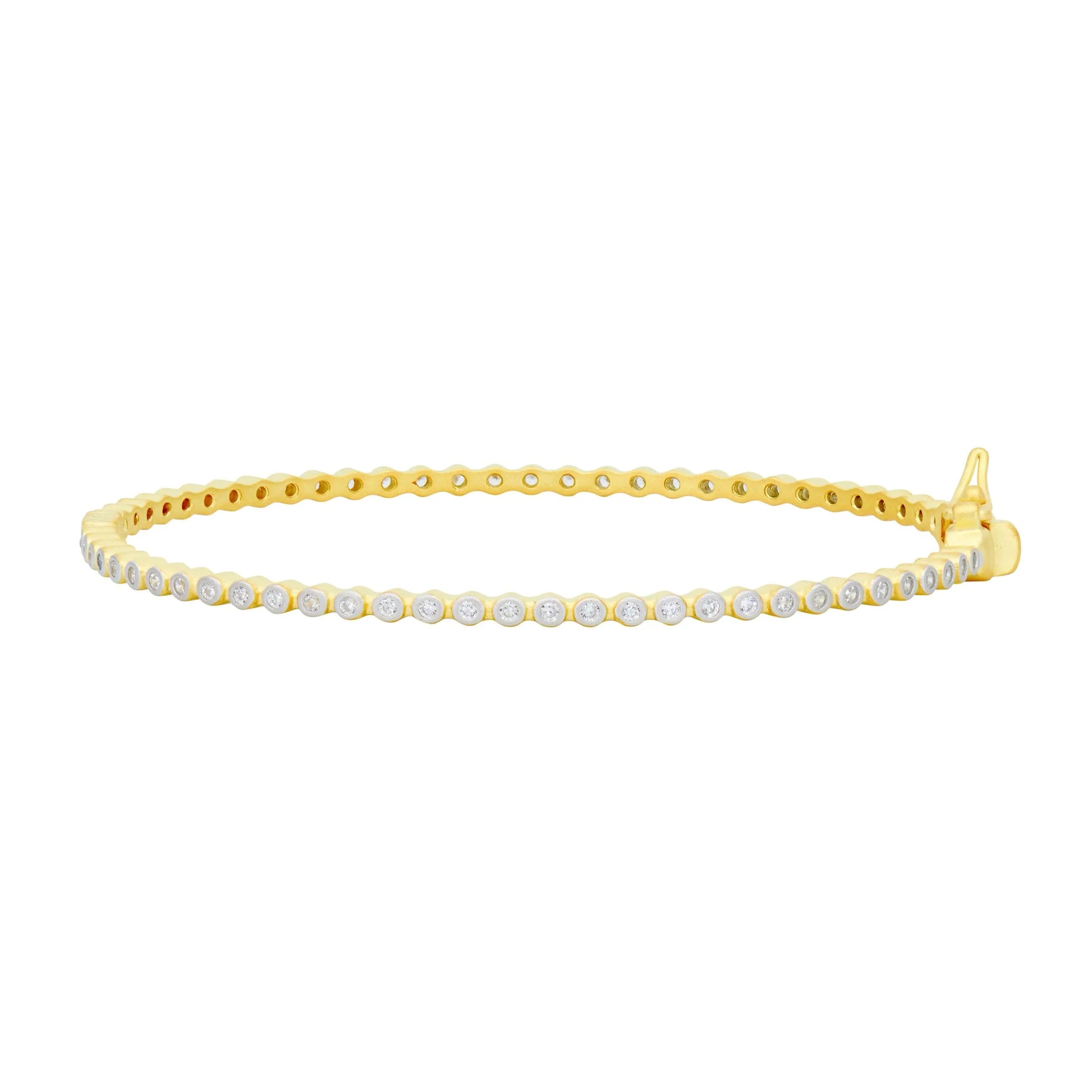  Signature Bezel Pavé Hinge Bangle FR Signature Reimagined BRACELET