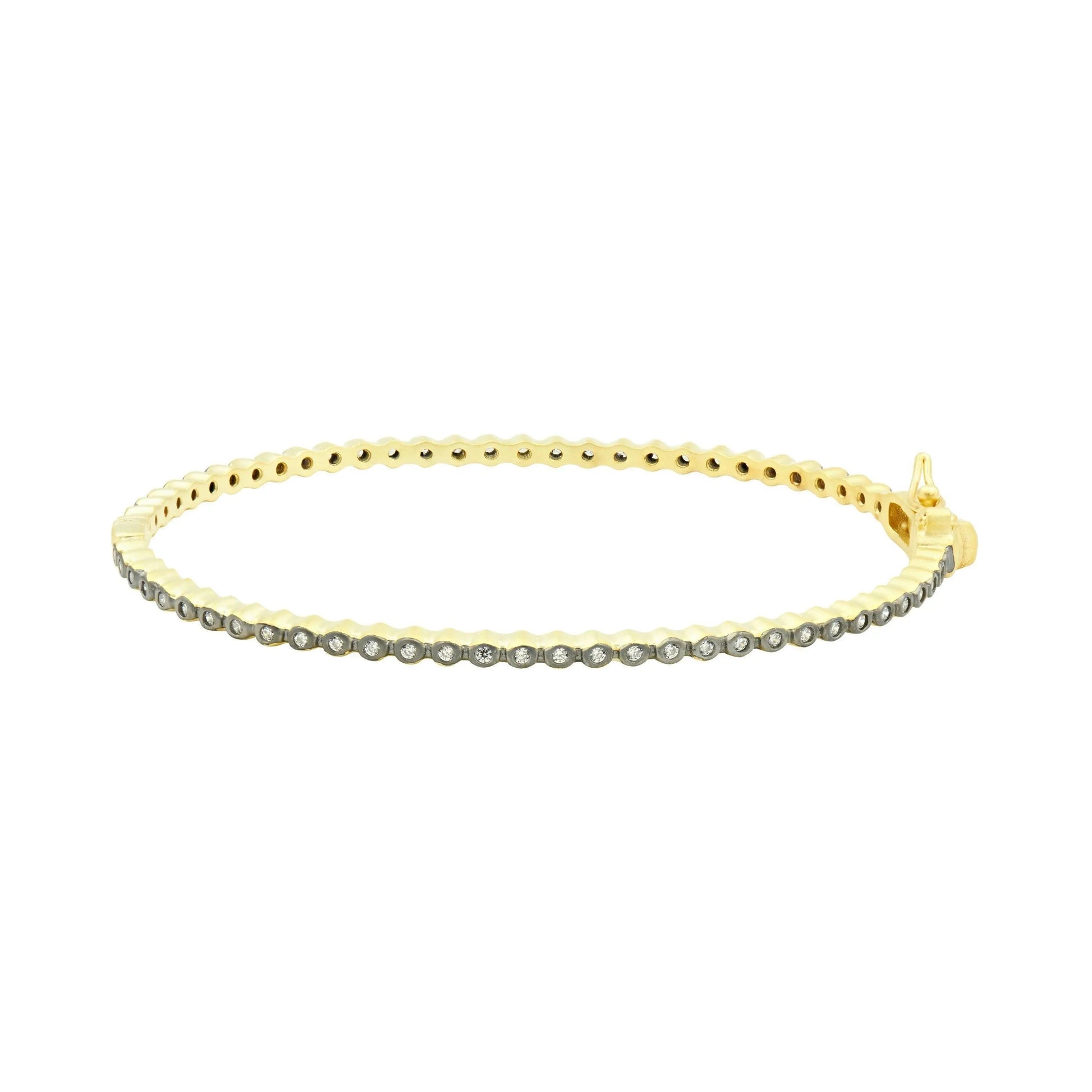 Signature Bezel Pav Hinge Bangle - FREIDA ROTHMAN