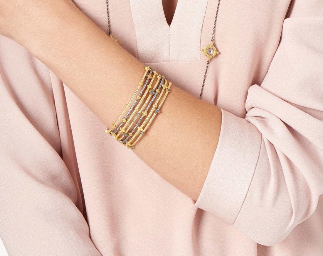 Signature Clover Station Bangle - FREIDA ROTHMAN