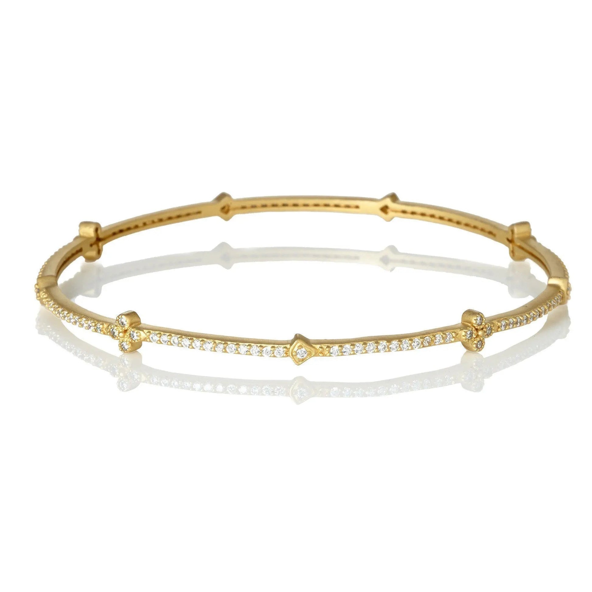 Signature Clover Station Bangle - FREIDA ROTHMAN