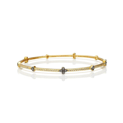 Signature Clover Station Bangle - FREIDA ROTHMAN