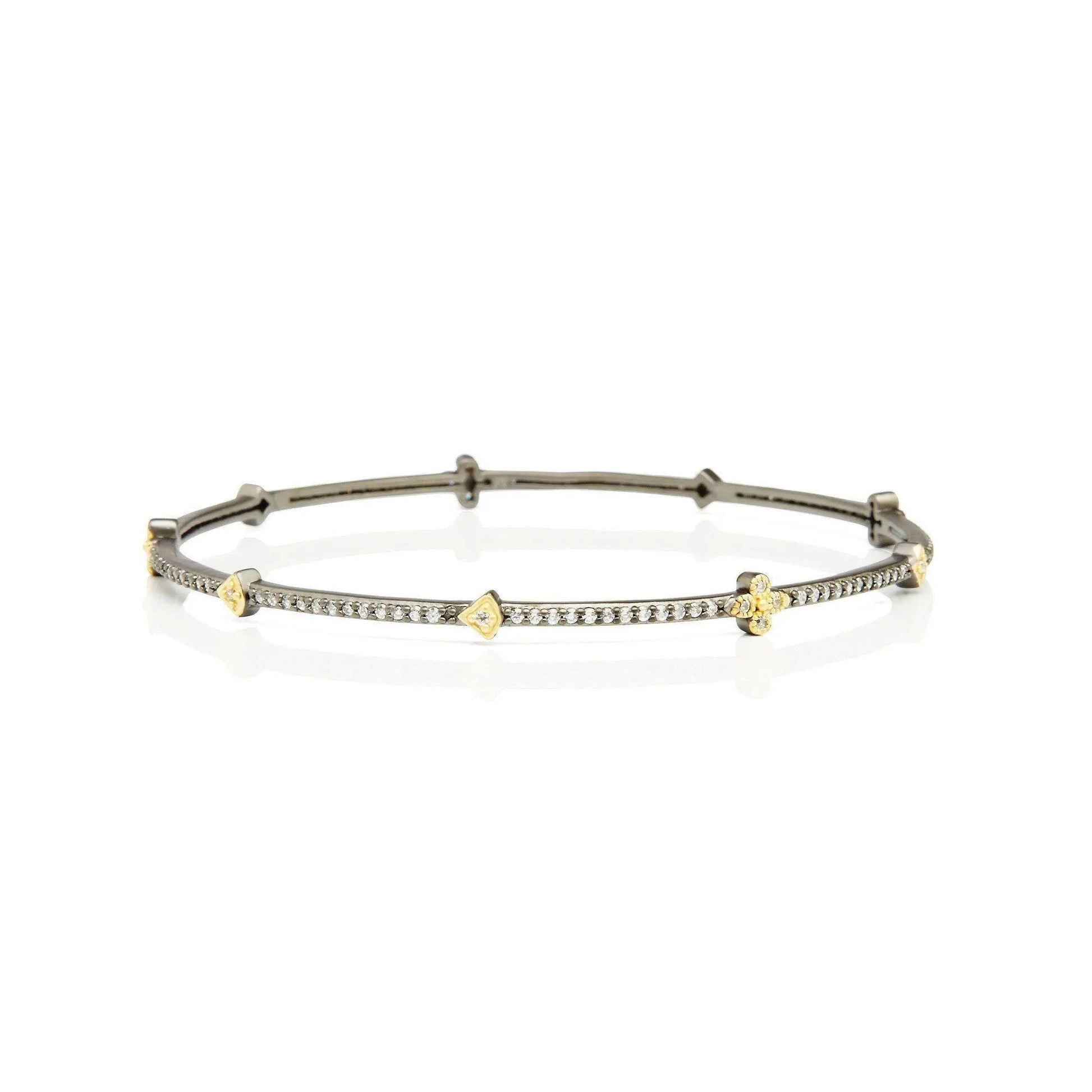 Signature Clover Station Bangle - FREIDA ROTHMAN