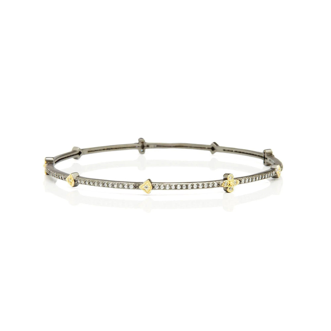 Signature Clover Station Bangle - FREIDA ROTHMAN