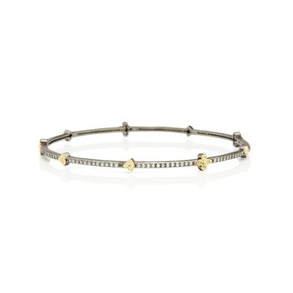 Signature Clover Station Bangle - FREIDA ROTHMAN