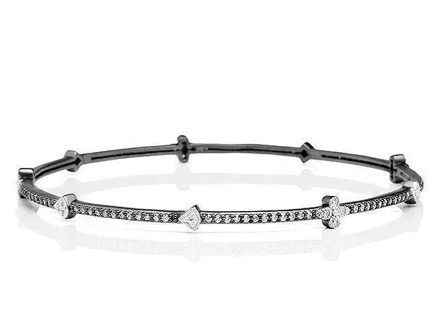 Signature Clover Station Bangle - FREIDA ROTHMAN