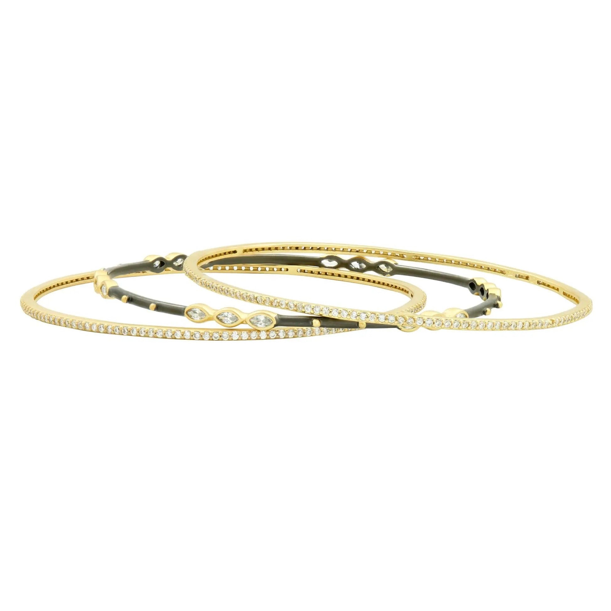  Signature Marquise Station 3-Stack Bangle Signature BRACELET