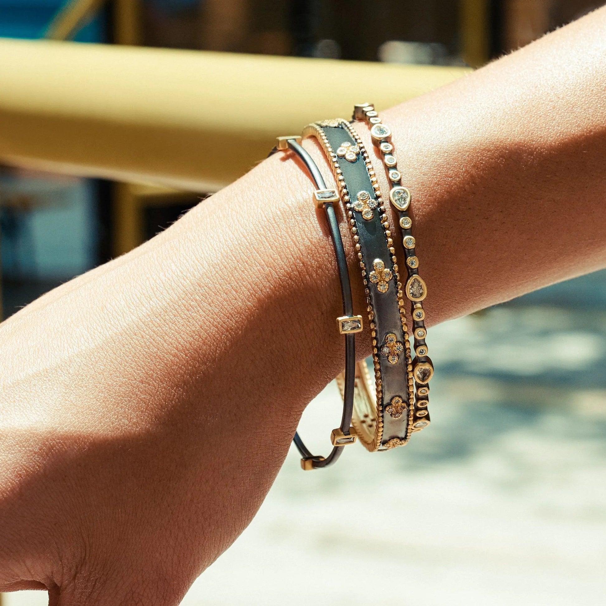  Signature Square Station Bangle SLIDE BANGLE FOR STACKING BRACELET