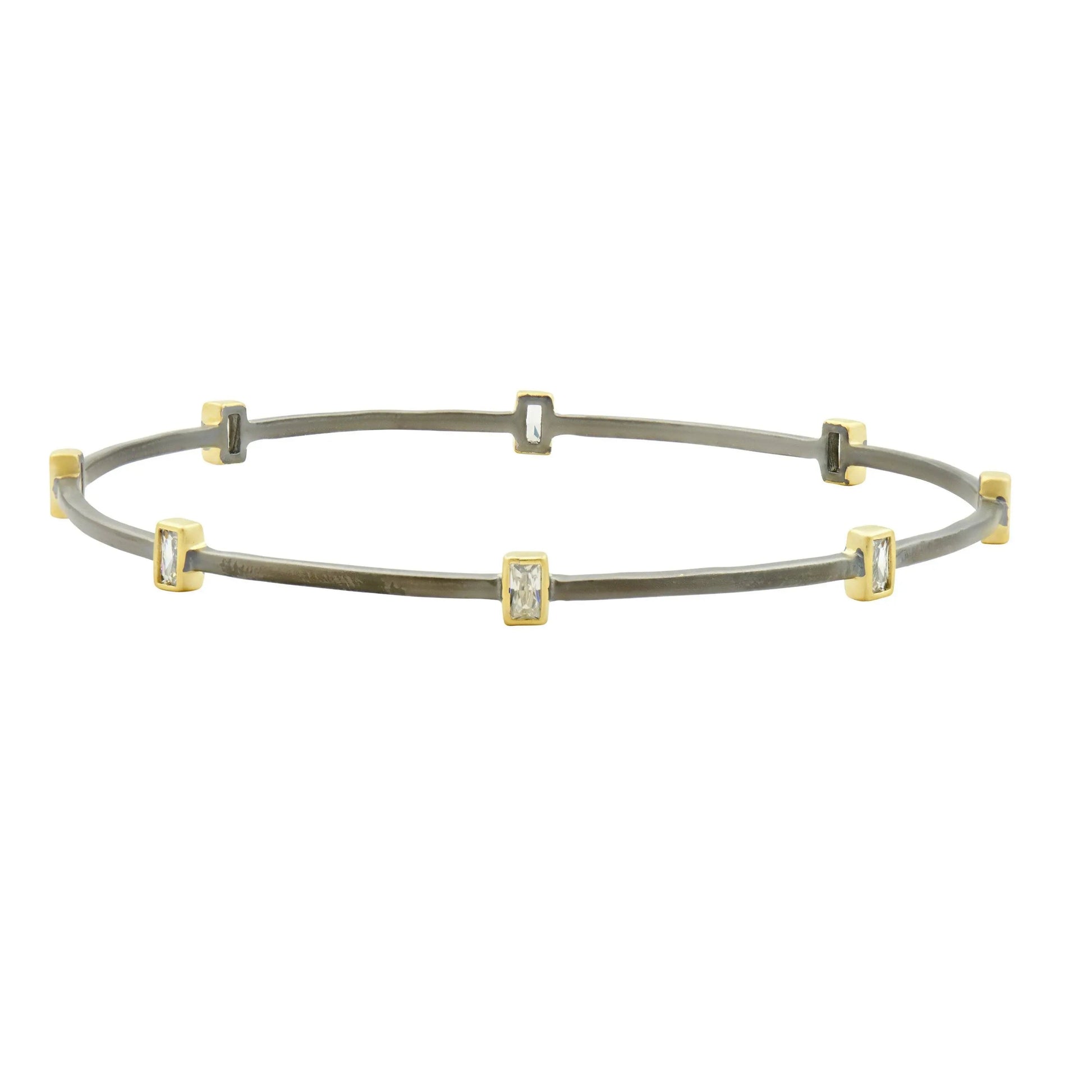 Signature Square Station Bangle - FREIDA ROTHMAN
