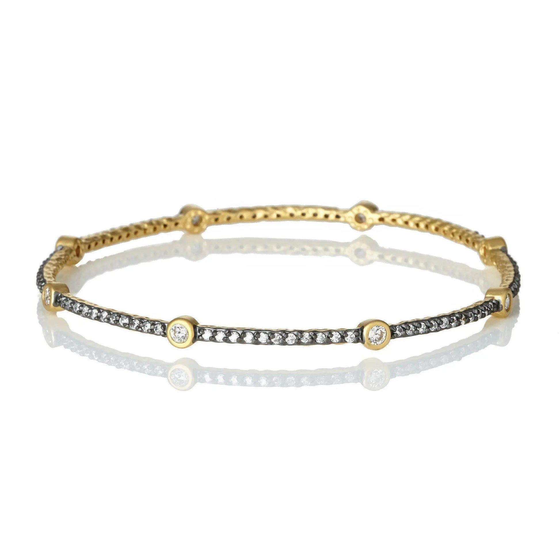 Signature Bezel Station Bangle - FREIDA ROTHMAN