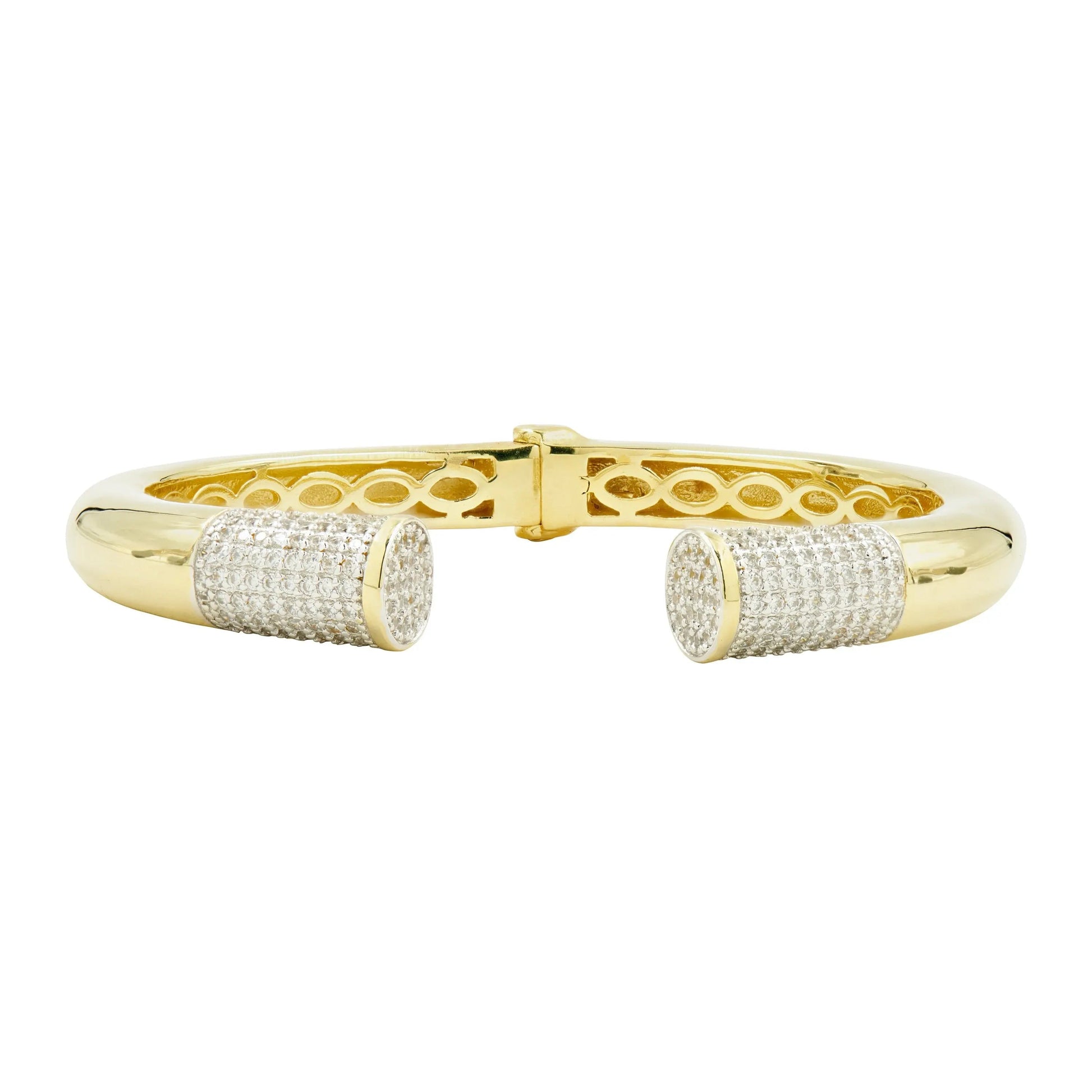 14KGoldandPlatinumonSterlingSilver Stand Out and Shine Cuff Radiance BRACELET