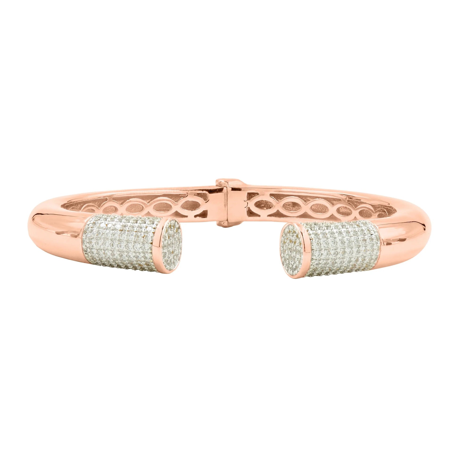 RoseGoldandPlatinumonSterlingSilver Stand Out and Shine Cuff Radiance BRACELET