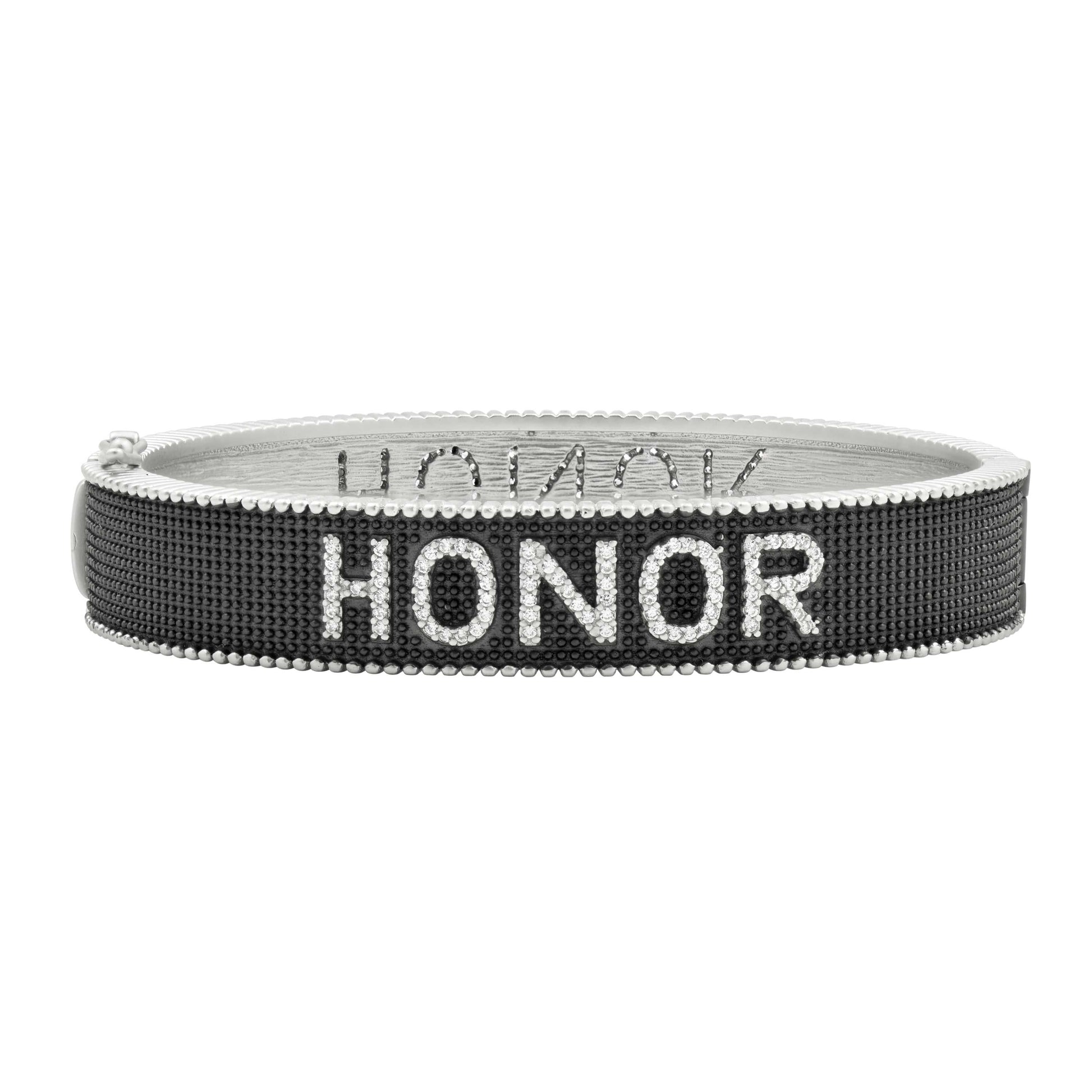 TheHONORBraceletSilverBlackWestPointWomen The HONOR Bracelet FREIDA ROTHMAN BRACELET