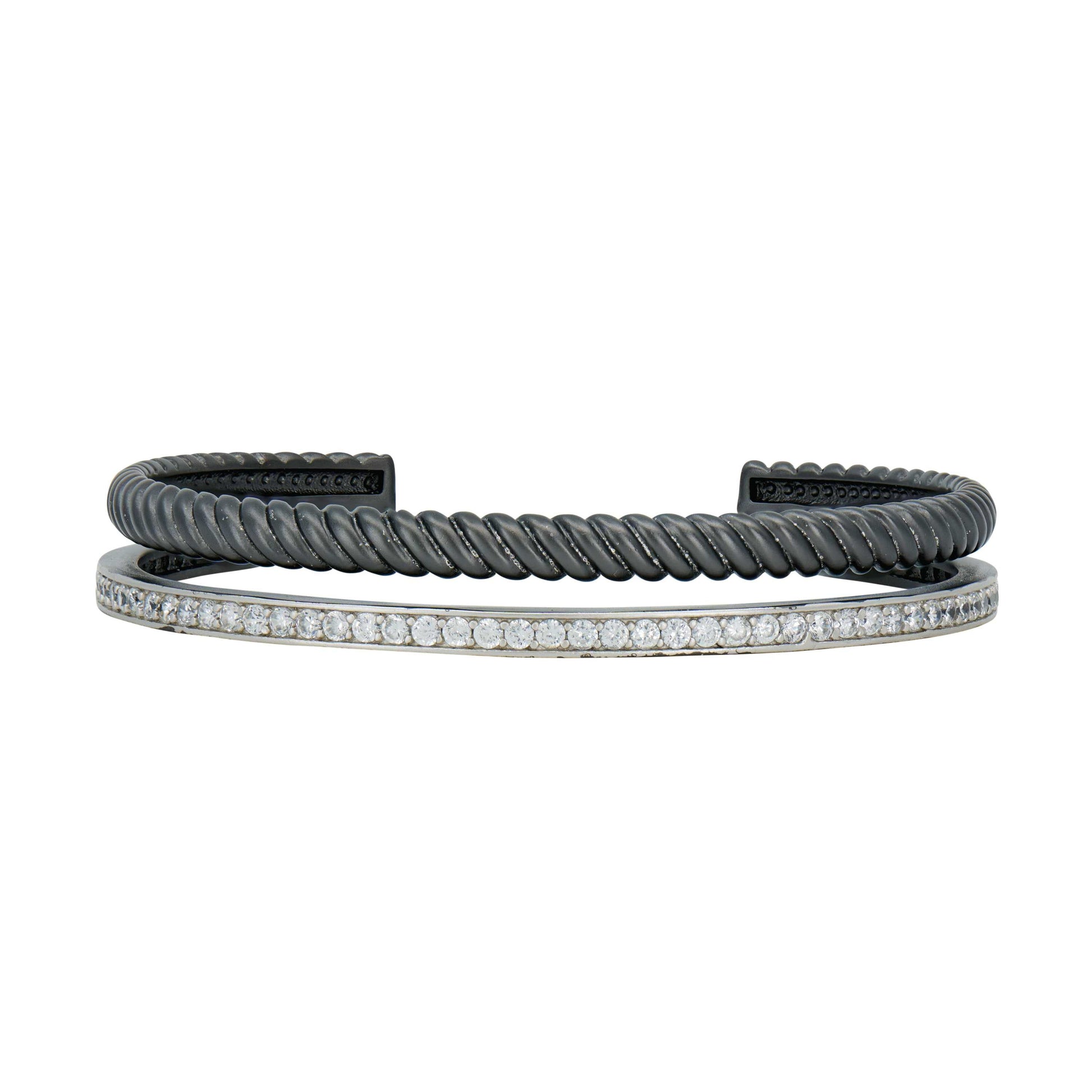  Twisted Cable Cuff Industrial Finish BRACELET