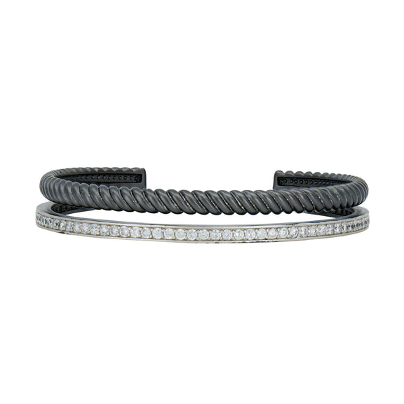  Twisted Cable Cuff Industrial Finish BRACELET