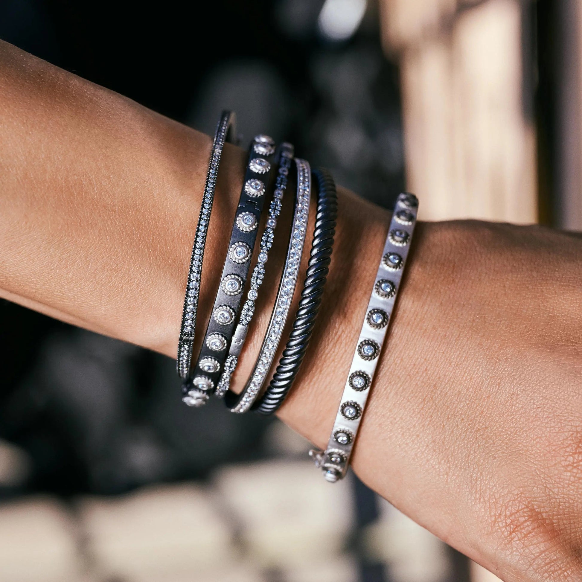  Twisted Cable Cuff Industrial Finish BRACELET