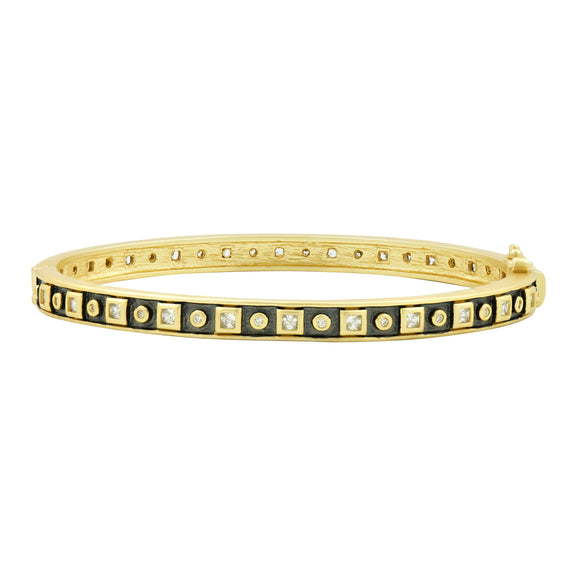 BlackGold Windows of the City Hinge Bangle Signature BRACELET