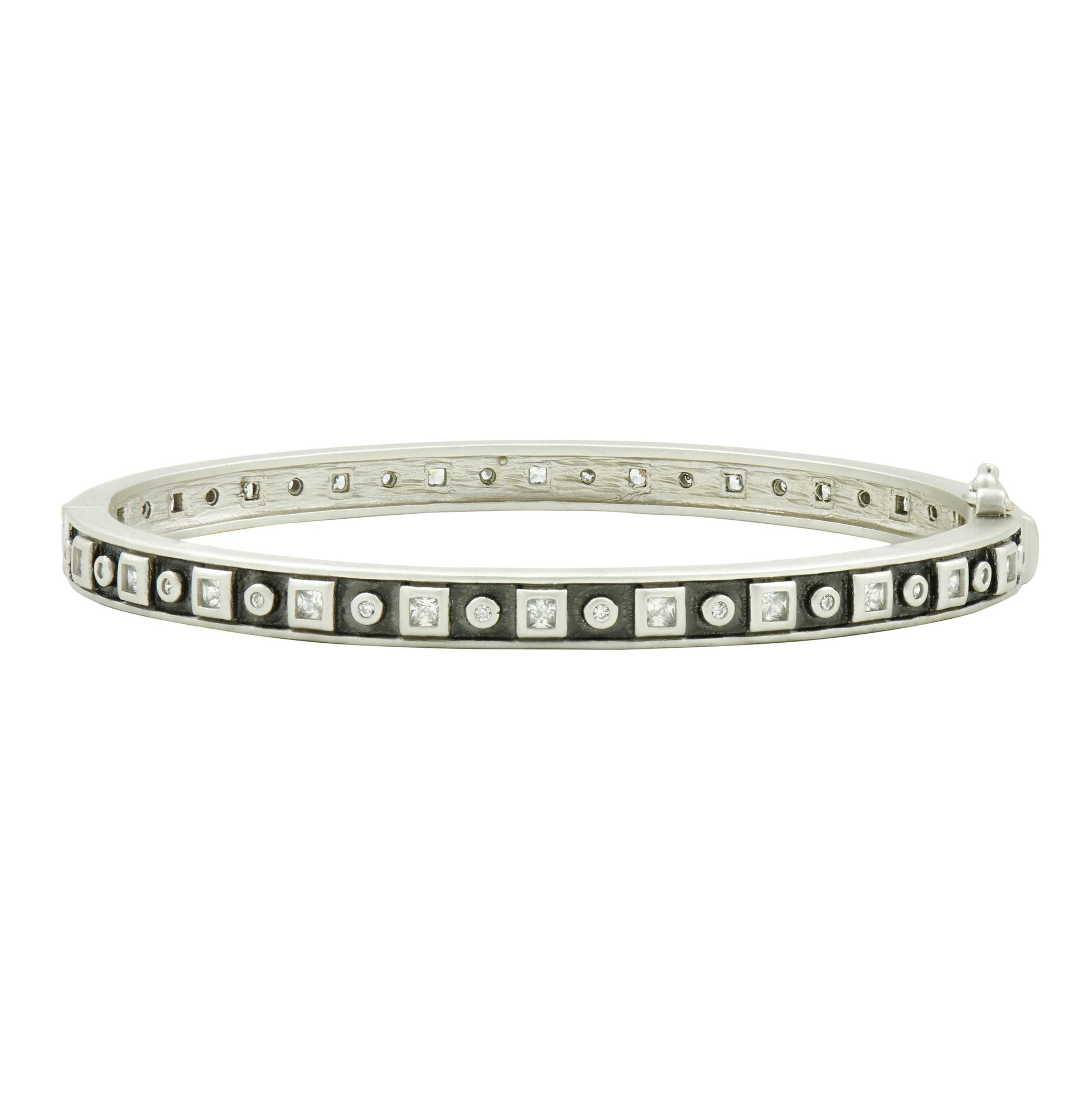 BlackWhite Windows of the City Hinge Bangle Signature BRACELET