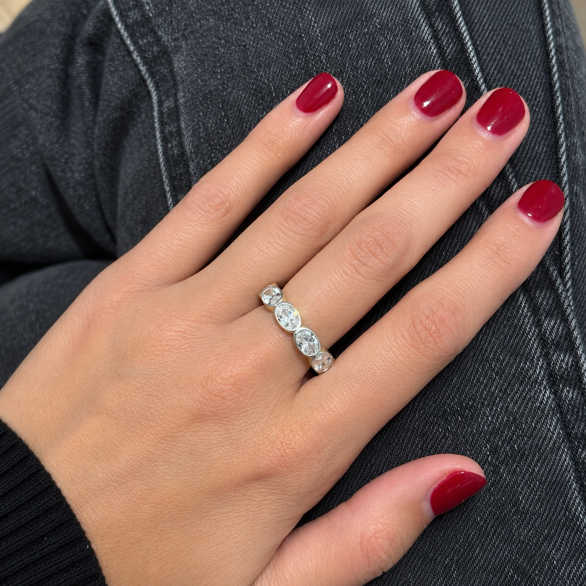 Cobblestone Bezel Eternity Ring