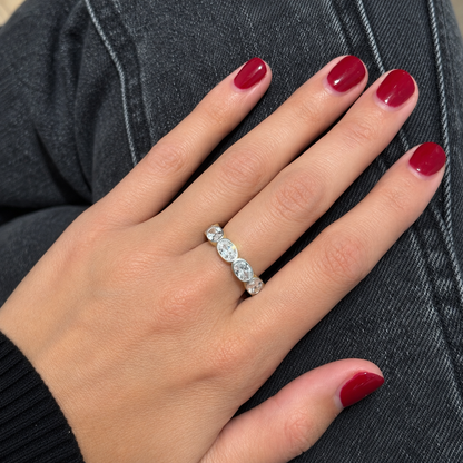Cobblestone Bezel Eternity Ring