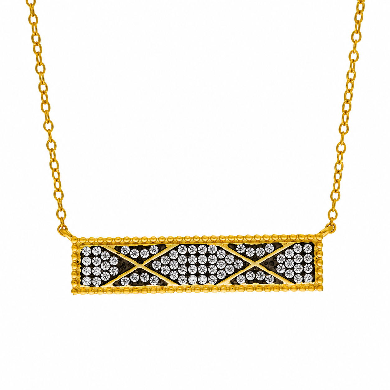 Signature Pavé Bar Necklace