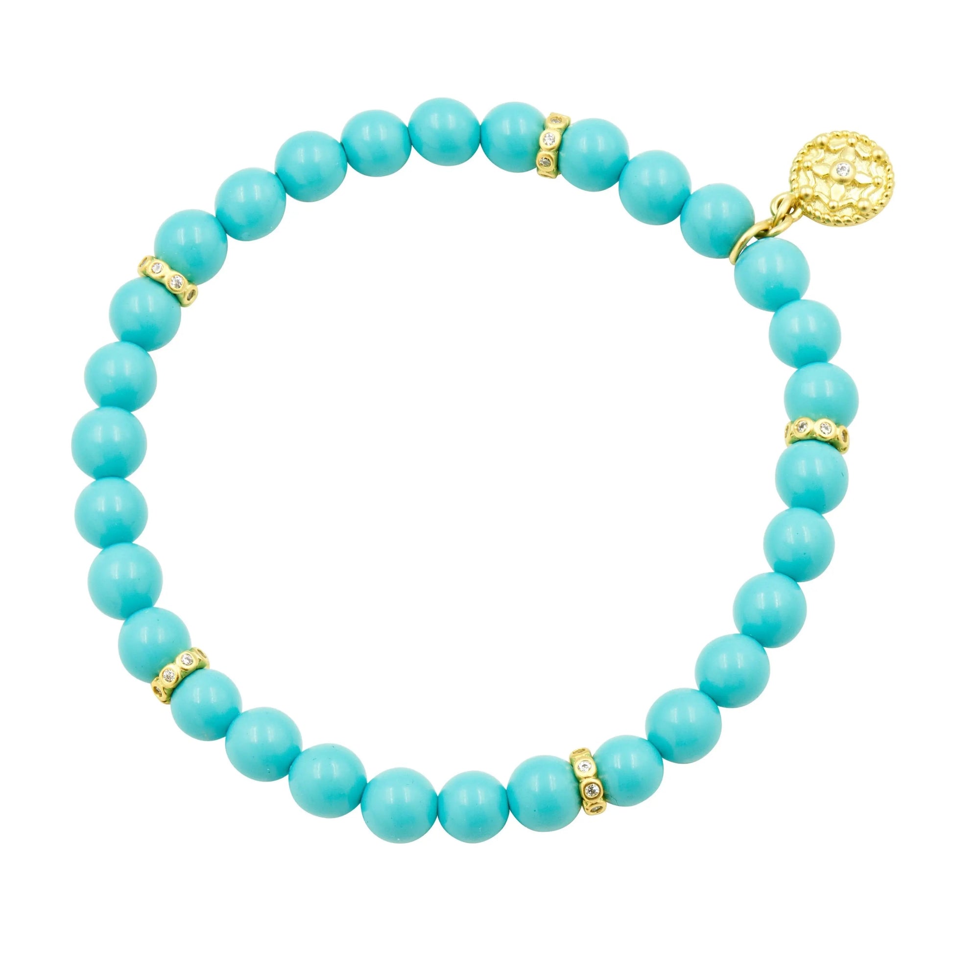 MatteFinishTurquoise Candy Colored Summer Beaded Bracelet Color Theory 