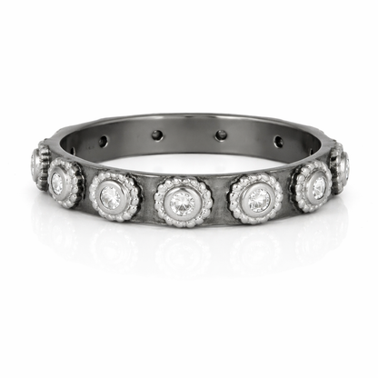 Studded Station Band Ring