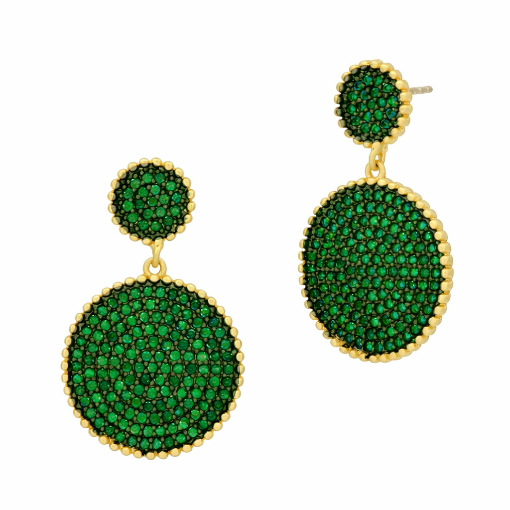 Pavé Elegance Drop Earring