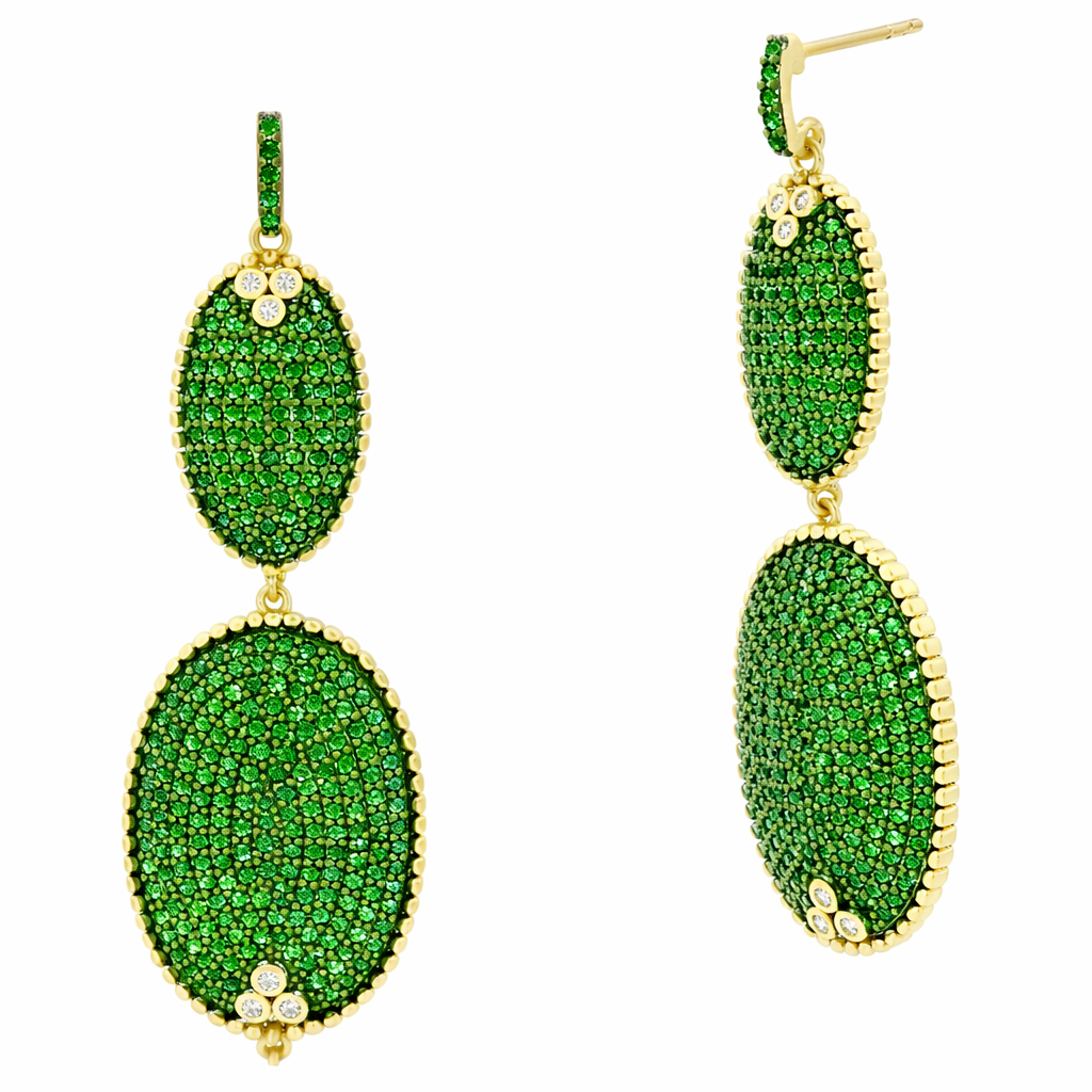 Midnight Pavé Double Drop Earring