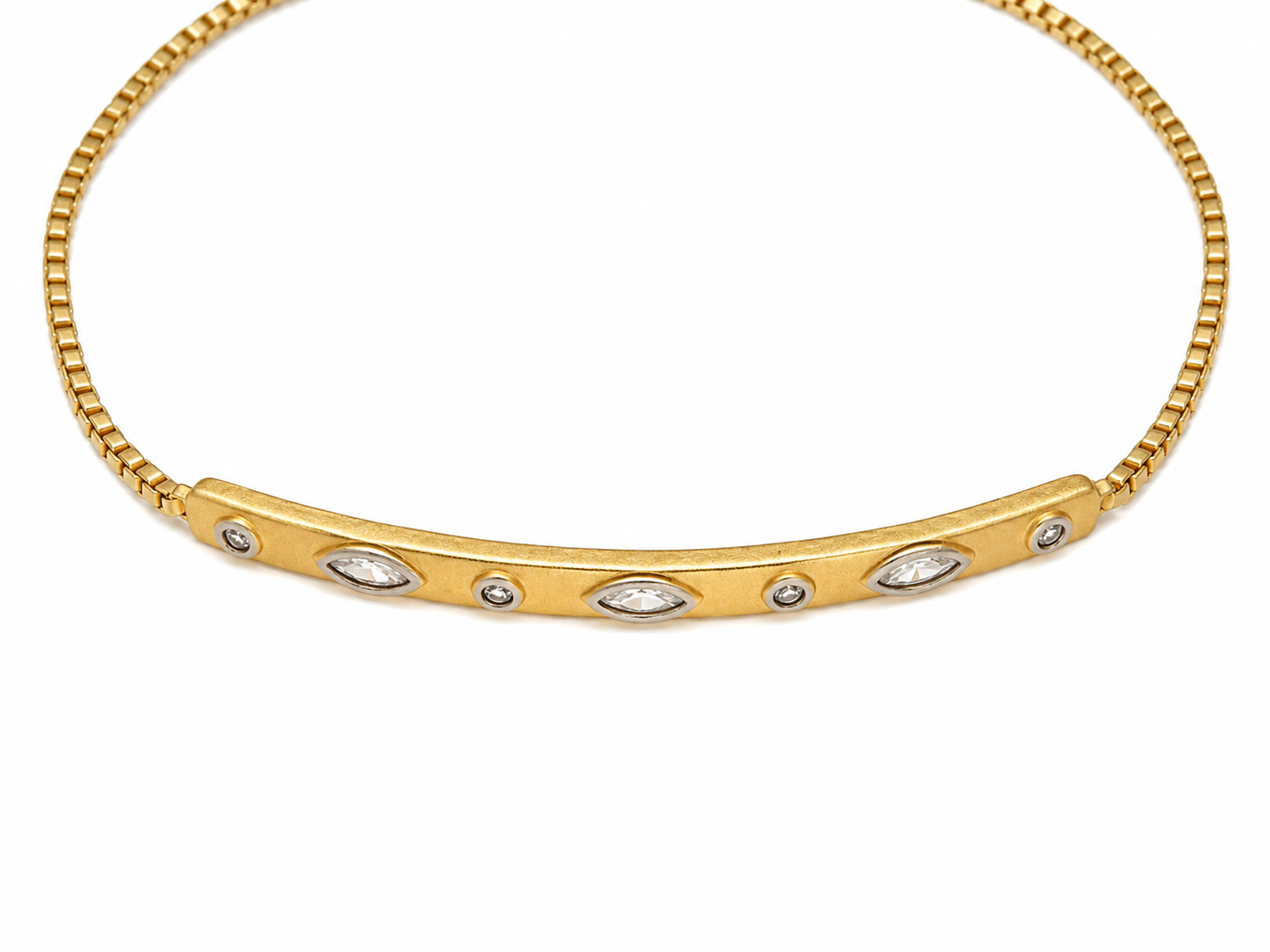 Signature Marquise Bar Adjustable Bracelet