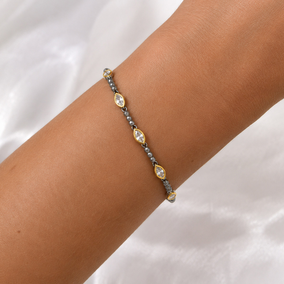 Signature Marquise Stone Adjustable Bracelet