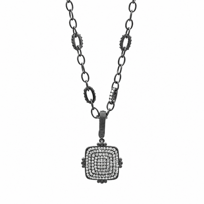 Pavê Square Chain Necklace