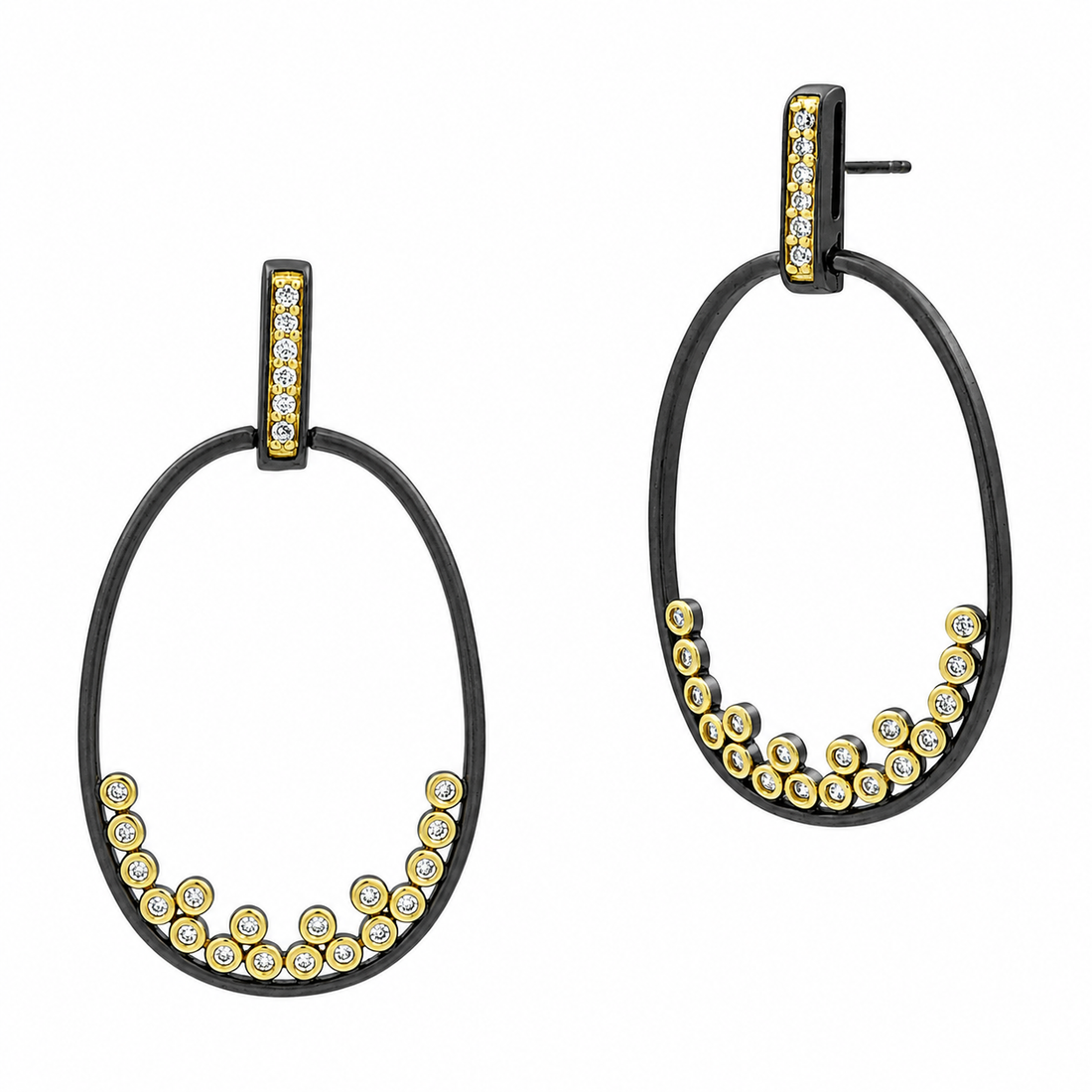 Armor of Hope Open Oval Hoop Earrings