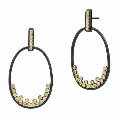 Armor of Hope Open Oval Hoop Earrings