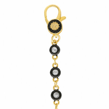 18" Clear CZ Bezel Charm Bar Chain