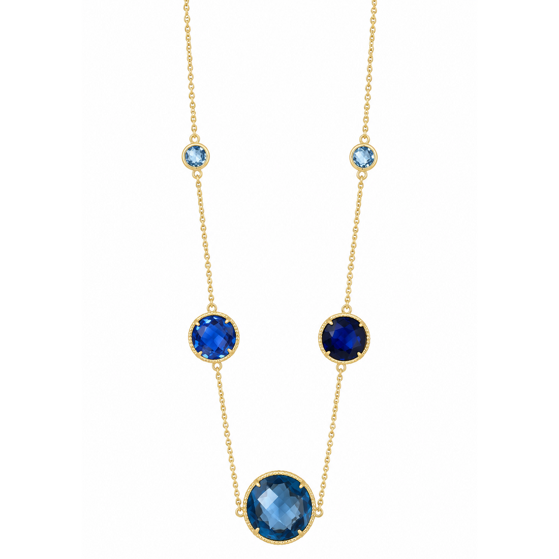 Imperial Blue Station Necklace