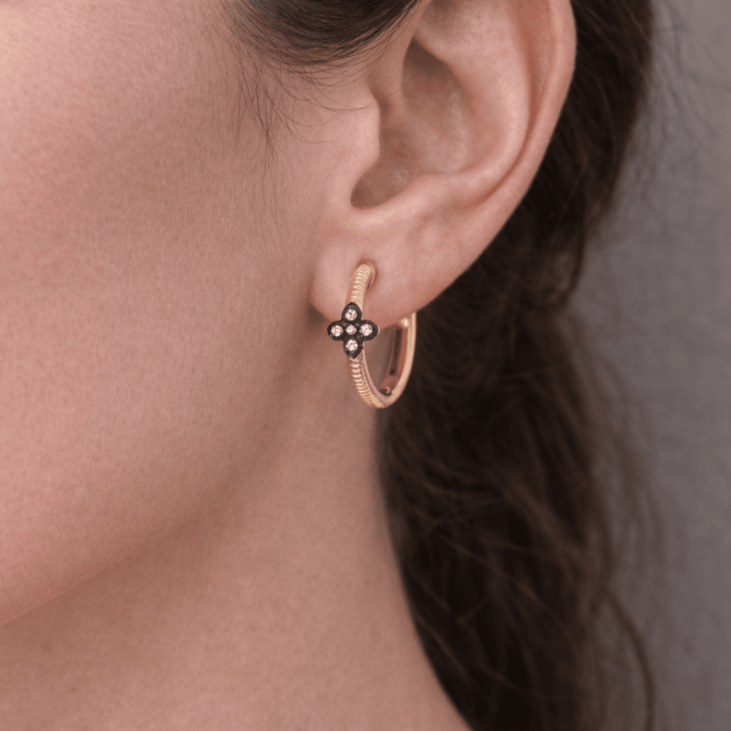 Clover Huggie Hoop Earrings - FREIDA ROTHMAN