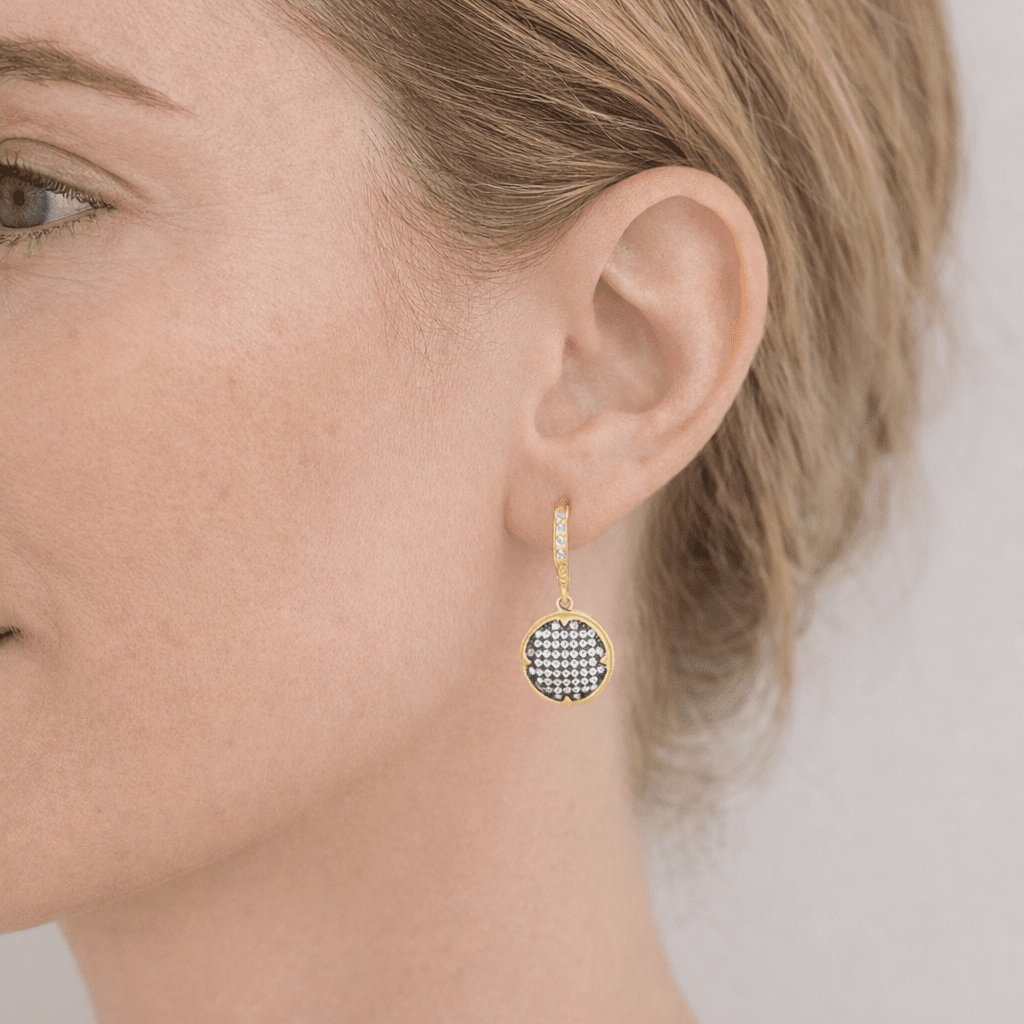 Signature Times Square Pavé Lever Back Earrings - FREIDA ROTHMAN