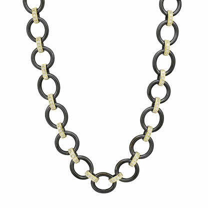 The Perfect Chunky Mixed Metal Link Necklace - FREIDA ROTHMAN